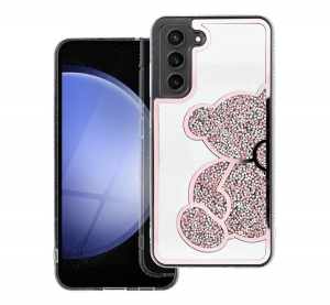 Teddy Bear Samsung A16 5G csillog&oacute; k&ouml;ves tok, arany