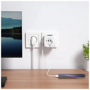 Tech-Protect PCL3X4 Power Socket elosztó - 2*USB-C + 2*USB-A + 3 hálózati töltőlyuk