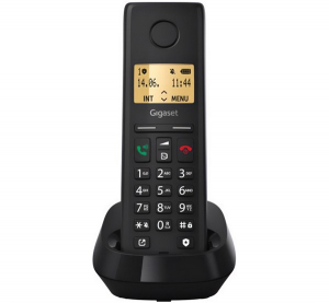 Gigaset PURE 200 telefon készülék (vezeték nélküli, DECT) FEKETE (PURE200)