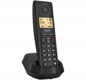 Gigaset PURE 200 telefon készülék (vezeték nélküli, DECT) FEKETE (PURE200)
