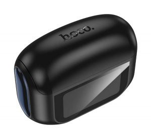Hoco EQ21 bluetooth f&uuml;lhallgat&oacute; SZTEREO (v5.4, TWS, mikrofon, akt&iacute;v zajszűrő, &eacute;rintőkijelző + t&ouml;ltőtok) FEKETE (EQ21_B)