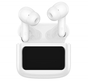 Hoco EQ14 bluetooth f&uuml;lhallgat&oacute; SZTEREO (v5.3, TWS, mikrofon, zajszűrő, &eacute;rintőkijelző + t&ouml;ltőtok) FEH&Eacute;R (EQ14_W)