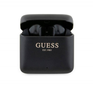 CG MOBILE GUESS PRINTED LOGO bluetooth f&uuml;lhallgat&oacute; SZTEREO (v5.1, TWS, mikrofon + t&ouml;ltőtok) FEKETE (GUTWSSU20ALEGK)
