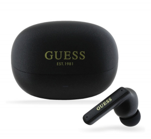 CG MOBILE GUESS CAPSULE bluetooth f&uuml;lhallgat&oacute; SZTEREO (v5.3, TWS, mikrofon, akt&iacute;v zajszűrő, IPX6 + t&ouml;ltőtok) FEKETE (GUTWST88MCTGK)
