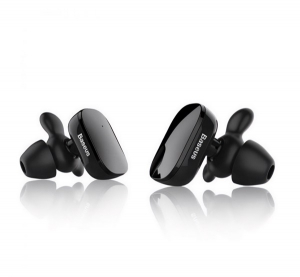 Baseus ENCOK W02 bluetooth f&uuml;lhallgat&oacute; SZTEREO (v4.2, TWS, mikrofon, zajszűrő, multipoint + t&ouml;ltőtok) FEKETE (NGW02-01)