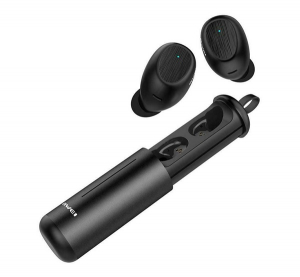 Awei T55 bluetooth f&uuml;lhallgat&oacute; SZTEREO (v5.0, TWS, mikrofon, v&iacute;z&aacute;ll&oacute;, zajszűrő, extra mini + t&ouml;ltőtok) FEKETE (T55_B)