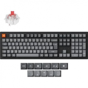 Keychron K10 Max Bluetooth USB magyar Keychron Super Red mechanikus billentyűzet fekete (K10M-H1Z-HU)