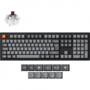 Keychron K10 Max Bluetooth USB magyar Keychron Super Brown mechanikus billentyűzet fekete (K10M-H3Z-HU)