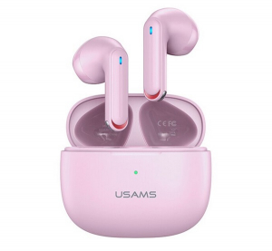 Usams NX03 bluetooth f&uuml;lhallgat&oacute; SZTEREO (v5.2, TWS, mikrofon, akt&iacute;v zajszűrő + t&ouml;ltőtok) R&Oacute;ZSASZ&Iacute;N (BHUNX03)