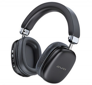 Awei bluetooth fejhallgat&oacute; SZTEREO (v5.0, mikrofon, zajszűrő) FEKETE (AT7)