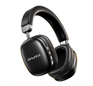 Awei bluetooth fejhallgat&oacute; SZTEREO (v5.0, mikrofon, zajszűrő) FEKETE (AT7)