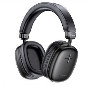 Awei AT6 bluetooth fejhallgat&oacute; SZTEREO (v5.4, mikrofon, k&aacute;rtyaolvas&oacute;, 3.5mm jack aljzat) FEKETE (AT6_B)