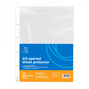 Bluering Genotherm lefűzhető, A4, 70 micron narancsos bel&uuml;l 2/3 r&eacute;szben nyitott  100 db/csomag,