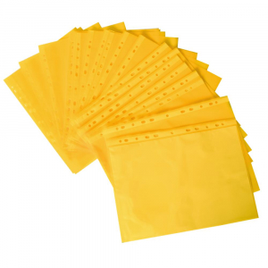 Karton Genotherm lefűzhető A4, 50 micron, 25 db/csomag, s&aacute;rga (2-087)