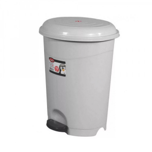 Uctem Plas Szemetes kuka ped&aacute;los műanyag 50 literes sz&uuml;rke (UP130)