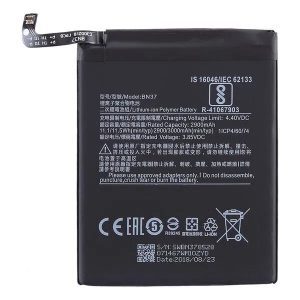 Utángyártott BN37 ( Redmi 6, Redmi 6A) kompatibilis akkumulátor 3000mAh, OEM jellegű, Grade S (8596311163524)