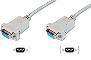 Digitus AK-610100-018-E null-modem 1,8m kábel