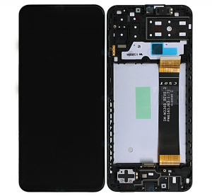 Utángyártott Galaxy SM-A135F A13 kompatibilis LCD kijelző, fekete (GH82-28508A)