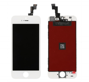 Utángyártott iPhone SE kompatibilis LCD kijelző érintőpanellel, OEM jellegű, fehér, Grade R
