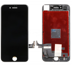 Utángyártott iPhone 7 kompatibilis LCD kijelző érintőpanellel, OEM jellegű, fekete, Grade S+