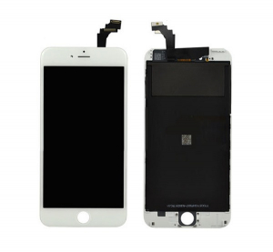 Utángyártott iPhone 6 Plus kompatibilis LCD kijelző érintőpanellel, OEM jellegű, fehér, Grade R (117839)