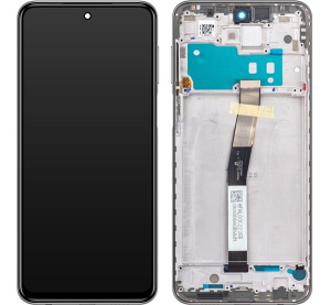 Ut&aacute;ngy&aacute;rtott Redmi Note 9S kompatibilis LCD modul kerettel, OEM jellegű, feh&eacute;r (560002J6A100)