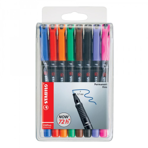STABILO Alkoholos marker k&eacute;szlet 0,7mm,  OHPen F, 8 k&uuml;l&ouml;nb&ouml;ző sz&iacute;n (842/8)