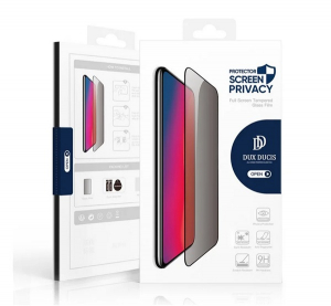 Dux Ducis PRIVACY k&eacute;pernyőv&eacute;dő &uuml;veg (2.5D, full glue, betekint&eacute;s ellen, 0.33mm, 9H) FEKETE Samsung Galaxy S25 Plus (SM-S936) (GP-168586)