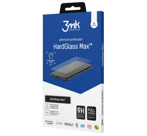 3mk HARD GLASS MAX k&eacute;pernyőv&eacute;dő &uuml;veg (3D, tokbar&aacute;t, extra karc&aacute;ll&oacute;, 0,3mm, 9H) FEKETE Samsung Galaxy S24 Ultra (SM-S928) (GP-170063)