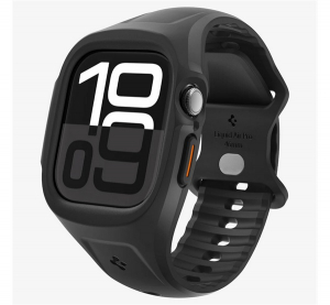 Spigen LIQUID AIR PRO szilikon &oacute;ra keret (szilikon sz&iacute;j, &uuml;t&eacute;s&aacute;ll&oacute;s&aacute;g) FEKETE Apple Watch Series 10 46mm (ACS09317)