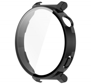 gigapack Műanyag keret (BUMPER, &uuml;t&eacute;s&aacute;ll&oacute;s&aacute;g + kijelzőv&eacute;dő &uuml;veg) FEKETE Huawei Watch GT 5 Pro 42mm " csomagol&aacute;s" (GP-164076)