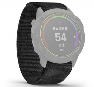 gigapack P&oacute;tsz&iacute;j (egyedi m&eacute;ret, 22mm, nylon, t&eacute;pőz&aacute;ras, l&eacute;g&aacute;teresztő) FEKETE Garmin Fenix E / Fenix 8 47mm / Epix Pro (Gen2) 47mm " csomagol&aacute;s" (GP-14