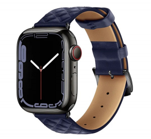 Hoco WA18 p&oacute;tsz&iacute;j (egyedi m&eacute;ret, kicsi, szilikon, bőr hat&aacute;s&uacute;, &aacute;ll&iacute;that&oacute;, 3D rombusz) S&Ouml;T&Eacute;TK&Eacute;K Apple Watch Series 10 42mm / Watch Series 9 41mm / Watch