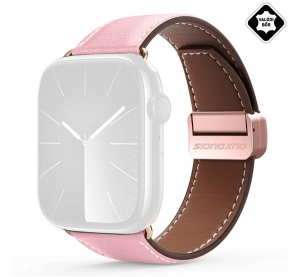 Dux Ducis YA p&oacute;tsz&iacute;j (egyedi m&eacute;ret, nagy, val&oacute;di bőr, m&aacute;gneses) R&Oacute;ZSASZ&Iacute;N Apple Watch Series 10 46mm / Watch Ultra 2 49mm / Watch Ultra 49mm (GP-15251