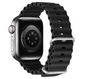 Dux Ducis p&oacute;tsz&iacute;j (egyedi m&eacute;ret, nagy, szilikon, &aacute;ll&iacute;that&oacute;, hull&aacute;m) FEKETE Apple Watch Series 10 46mm / Watch Ultra 2 49mm / Watch Ultra 49mm (GP-1422