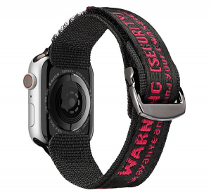 Dux Ducis p&oacute;tsz&iacute;j (egyedi m&eacute;ret, nagy, nylon, t&eacute;pőz&aacute;ras, l&eacute;g&aacute;teresztő, &aacute;ll&iacute;that&oacute;) PIROS Apple Watch Series 10 46mm / Watch Ultra 2 49mm / Watch Series