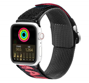Dux Ducis p&oacute;tsz&iacute;j (egyedi m&eacute;ret, nagy, nylon, t&eacute;pőz&aacute;ras, l&eacute;g&aacute;teresztő, &aacute;ll&iacute;that&oacute;) PIROS Apple Watch Series 10 46mm / Watch Ultra 2 49mm / Watch Series