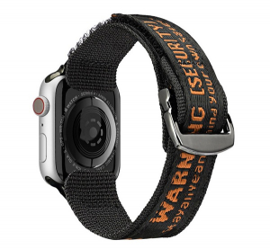 Dux Ducis p&oacute;tsz&iacute;j (egyedi m&eacute;ret, nagy, nylon, t&eacute;pőz&aacute;ras, l&eacute;g&aacute;teresztő, &aacute;ll&iacute;that&oacute;) NARANCSS&Aacute;RGA Apple Watch Series 10 46mm / Watch Ultra 2 49mm / Watch