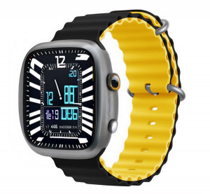 Devia DELUXE SPORT6 p&oacute;tsz&iacute;j (egyedi m&eacute;ret, kicsi, szilikon, &aacute;ll&iacute;that&oacute;, hull&aacute;m) FEKETE/CITROMS&Aacute;RGA Apple Watch Series 10 42mm / Watch Series 5 40mm / W