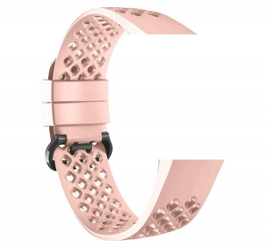 Devia DELUXE SPORT MESH p&oacute;tsz&iacute;j (egyedi m&eacute;ret, szilikon, &aacute;ll&iacute;that&oacute;, lyukacsos, l&eacute;g&aacute;teresztő, S m&eacute;ret) R&Oacute;ZSASZ&Iacute;N Fitbit Charge 4 / Charge 3 (GP-137140)