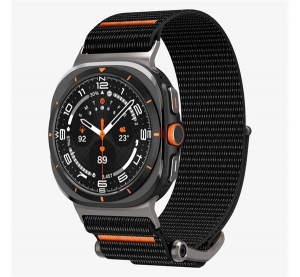 Spigen DURAPRO FLEX p&oacute;tsz&iacute;j (egyedi m&eacute;ret, textil, &aacute;ll&iacute;that&oacute;) FEKETE Samsung Galaxy Watch Ultra eSIM 47mm (SM-L705) (AMP08773)