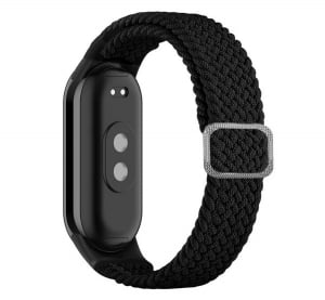 gigapack Pótszíj (egyedi méret, textil, szőtt minta) FEKETE Xiaomi Smart Band 9 / Band 8 " csomagolás" (GP-146570)