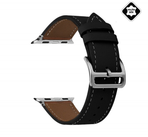 gigapack P&oacute;tsz&iacute;j (egyedi m&eacute;ret, kicsi, val&oacute;di bőr) FEKETE Apple Watch Series 10 42mm / Watch Series 5 40mm / Watch Series 4 40mm " csomagol&aacute;s" (GP-163