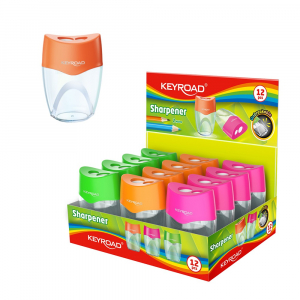 Keyroad Hegyező 2 lyuk&uacute; tart&aacute;lyos 12 db/display  Mellow 2 vegyes sz&iacute;nek (KR972388)