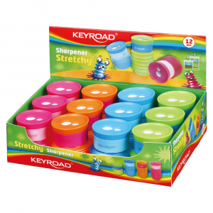 Keyroad Hegyező 2 lyuk&uacute; tart&aacute;lyos 12 db/display  Stretchy vegyes sz&iacute;nek (KR971287)