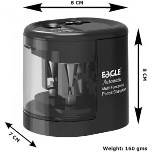 Eagle Hegyező asztali 2 lyukú elektromos elemes és hállózati adapterrel működtethető EG5161  fekete (EG5161/+ADAPTER)