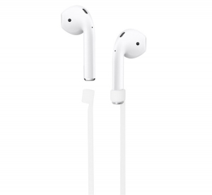 gigapack Szilikon tartó (nyakba akasztható, elvesztés gátló, Apple AirPods) FEHÉR " csomagolás" (GP-81431)