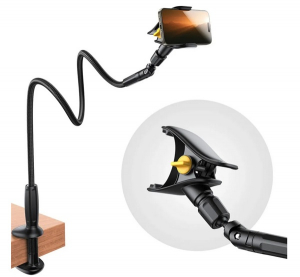 JOYROOM asztali tart&oacute; (univerz&aacute;lis, &aacute;ll&iacute;that&oacute; kar, 4 - 7" m&eacute;retig) FEKETE (JR-ZS389)