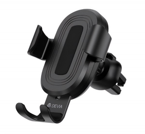 Devia GRAVITY aut&oacute;s tart&oacute; (szellőzőre, gravit&aacute;ci&oacute;s, 360&deg;, 10W, wireless, 4-6.5" m&eacute;ret) FEKETE (EA194)