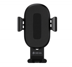 Devia GRAVITY aut&oacute;s tart&oacute; (szellőzőre, gravit&aacute;ci&oacute;s, 360&deg;, 10W, wireless, 4-6.5" m&eacute;ret) FEKETE (EA194)